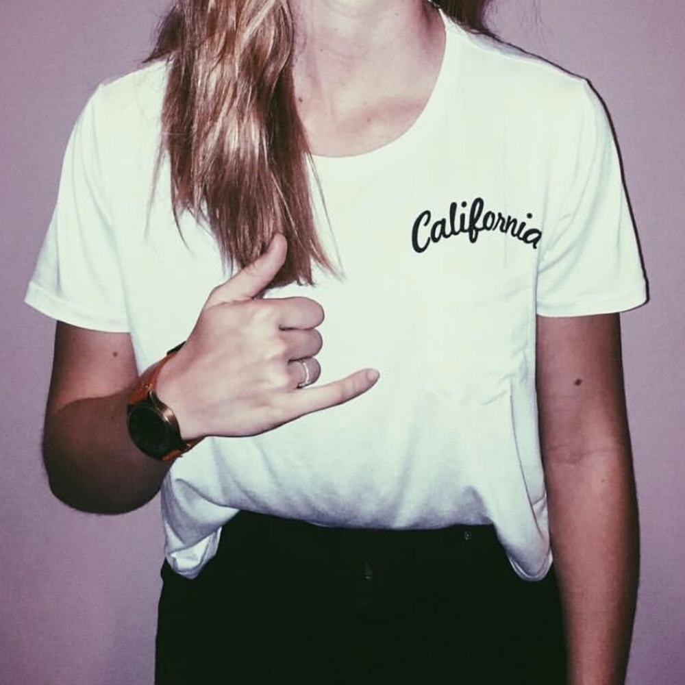 NWT White California Tee